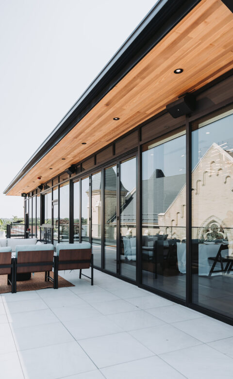 Seating arrangement done at Rooftop